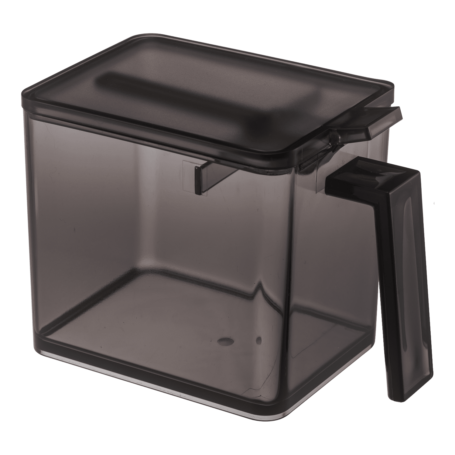Large Black Plastic Spice Jar with Flip Top Lid