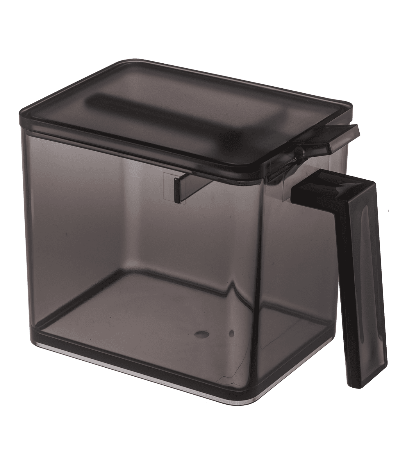 Large Black Plastic Spice Jar with Flip Top Lid