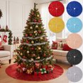 thumbnail image 1 of YAMB 21 Inch Round Sequins Christmas Tree Skirt, Sparkling Printed Xmas Tree Base Mat, Non-Fade Washable Holiday Floor Decor Rug for Living Room Bedroom Home Layout, 1 of 8
