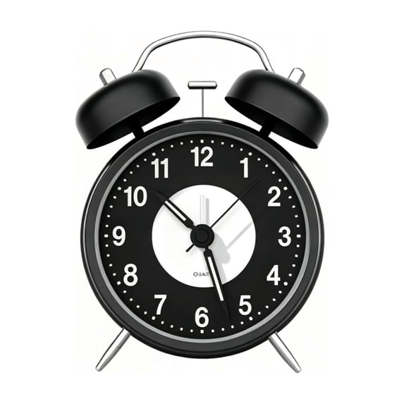 YAMB Analog Alarm Clock, 4.7 Inch Super Silent Non-Ticking Twin Bell Alarm Clock, Backlight Luminous No Snooze and Battery Operated, Vintage Louder Bell for Heavy Sleepers Home Decor