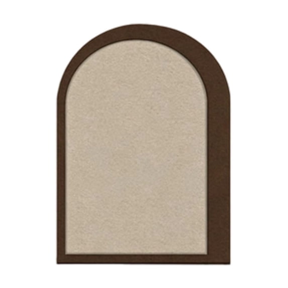 YAMB Arch Shaped Fabric Photo Board, 16" x 24" Polyester Fiber Pin Board, Wall Mounted Memo Board with Border, Bulletin Board for Home Office Photo Display Organizer