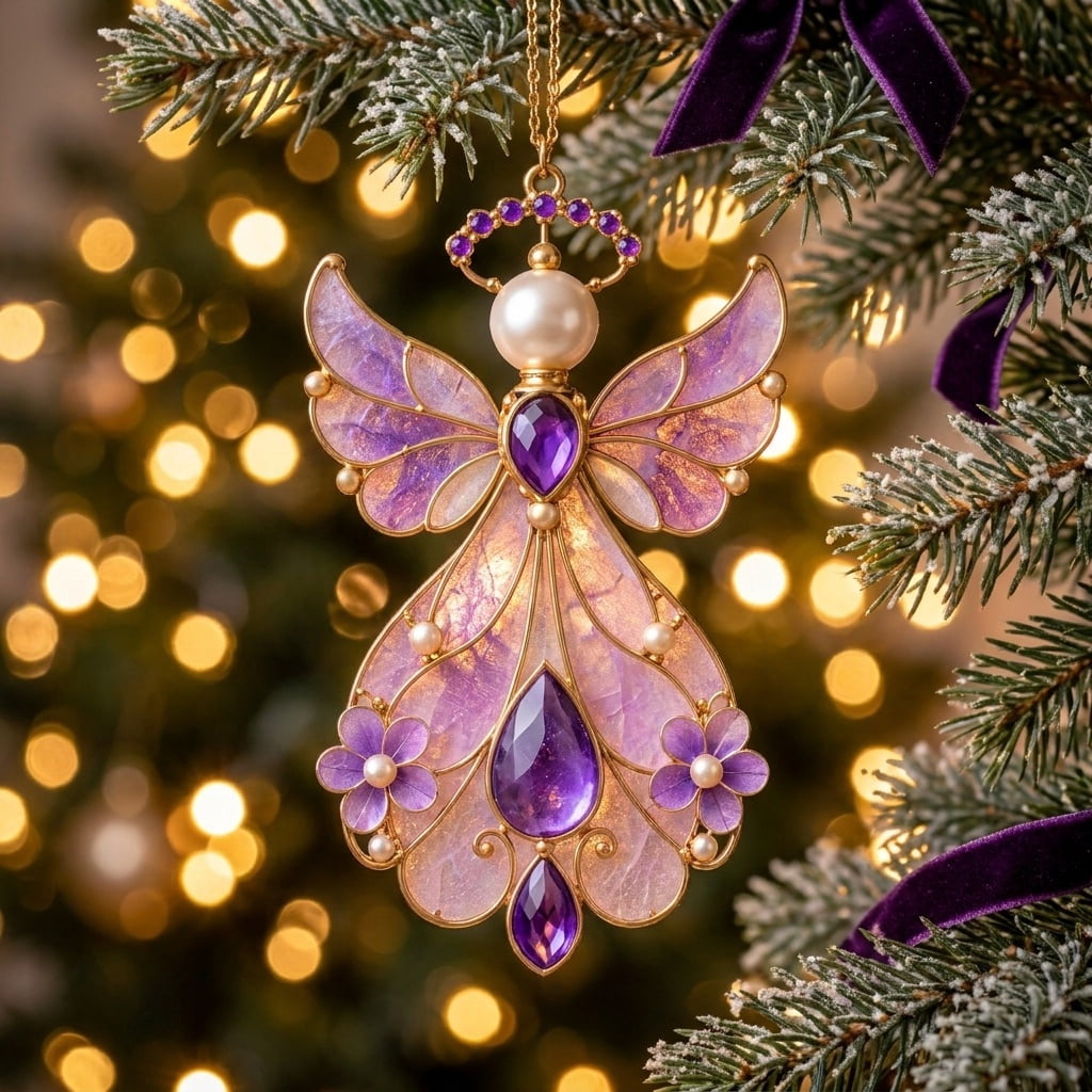 YAMB Birthstone Guardian Angel Hanging Ornament, Handmade Birth Month ...