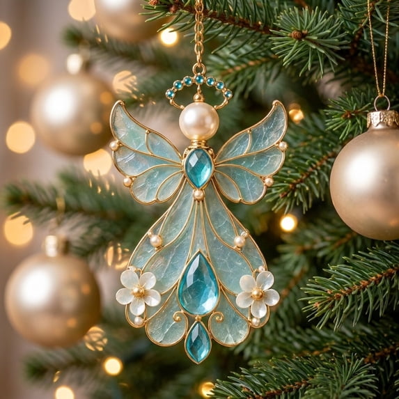 YAMB Birthstone Guardian Angel Hanging Ornament, Handmade Birth Month ...