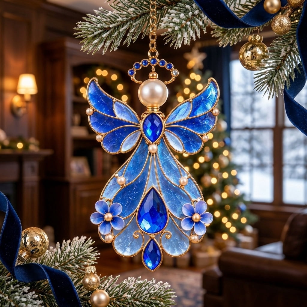YAMB Birthstone Guardian Angel Hanging Ornament, Handmade Birth Month ...