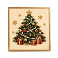 thumbnail image 1 of YAMB Christmas Framed Pearl Art Kit, Beginner Friendly Painting Beads Craft Set with Xmas Tree Patterns, Handmade Beads Embossed Textured Set for Bedroom Wall Hanging Decor, 1 of 8