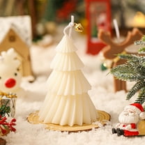 YAMB Christmas Tree Shaped Scented Candle, Christmas Holiday Decoration Party Favors，Xmas Eve Winter Holiday Party New Year Bedroom Room Table Decor，Decor Candles for Holiday Party Gifts