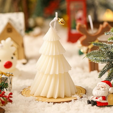 YAMB Christmas Tree Shaped Scented Candle, Christmas Holiday Decoration Party Favors，Xmas Eve Winter Holiday Party New Year Bedroom Room Table Decor，Decor Candles for Holiday Party Gifts
