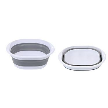YAMB Collapsible Multi-Purpose Basin,Wash Basin,Folding 2-in-1 Dishpan + Cutting Board for Kitchen,Portable Sink Dish Basin for Camping BBQ Prep Tub Washing Bucket for Cleaning,Foot Bath Basin