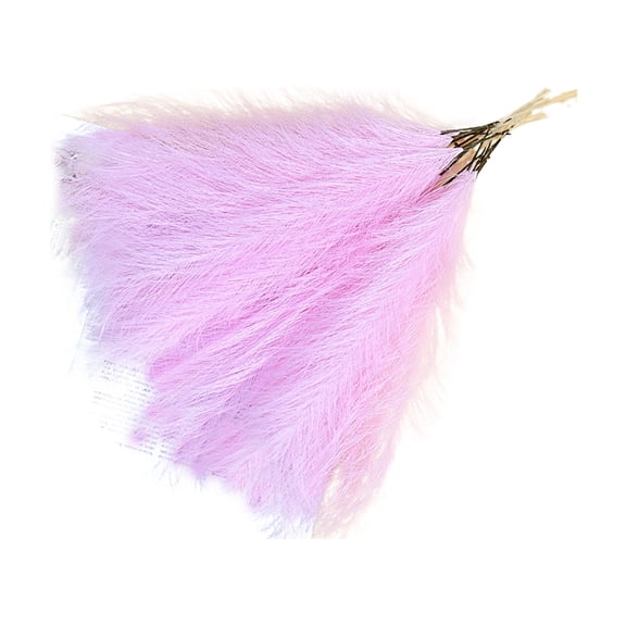 YAMB Colorful Faux Pampas Grass, Non-Shedding Fluffy Artificial Bulrush, 10 Stems Artificial Dry Cattail Reed Flower Spikes, Tall Reed Stems Vase Filler for Living Room Wedding Decoration