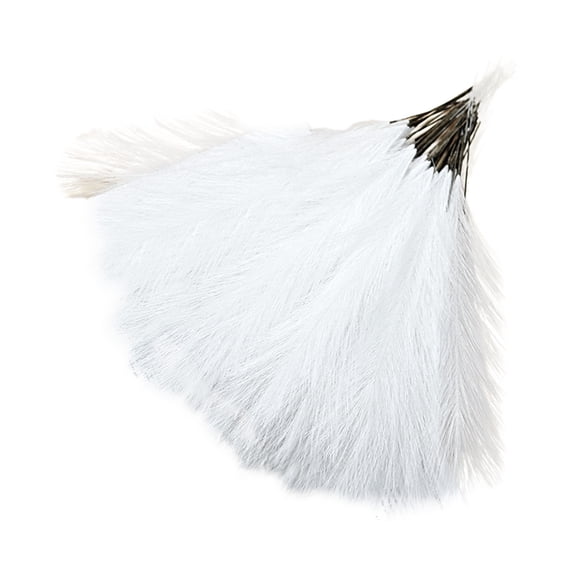 YAMB Colorful Faux Pampas Grass, Non-Shedding Fluffy Artificial Bulrush, 10 Stems Artificial Dry Cattail Reed Flower Spikes, Tall Reed Stems Vase Filler for Living Room Wedding Decoration