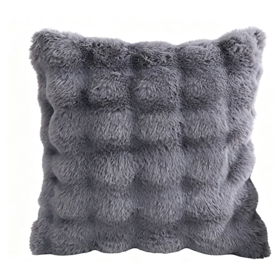 YAMB Faux Throw Pillow with Insert, 17.7"x17.7" Soft Textured Decorative Cushion, Ready-To-Use Solid Color Hugging Pillow for Sofa Couch Bedroom Living Room Home Decor