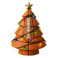 thumbnail image 1 of YAMB Football Christmas Tree Decor - Fun Ball Design Xmas Tree Mashup with Gold Star and Colorful Lights Decorations,Sports Theme Christmas Table Decorations Figurine Set for Holiday Home, 1 of 7