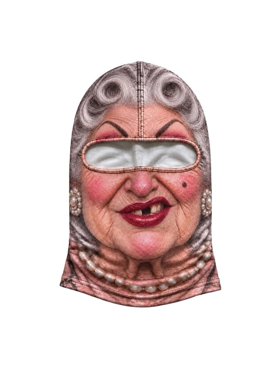 Funny Realistic Face Ski Mask, 3D Printed Old Man Face Balaclava Mask, Hilarious Winter Full Face Cover for Snowboarding Outdoor Groups