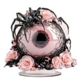 thumbnail image 1 of YAMB Gothic Halloween Acrylic Decorations - Pink & Black Witch Eyeball Tabletop Decor Centerpieces Spooky Gothic Art Ornament for Home Party Display,Unique Holiday Gift,Spider Eyeball, 1 of 6