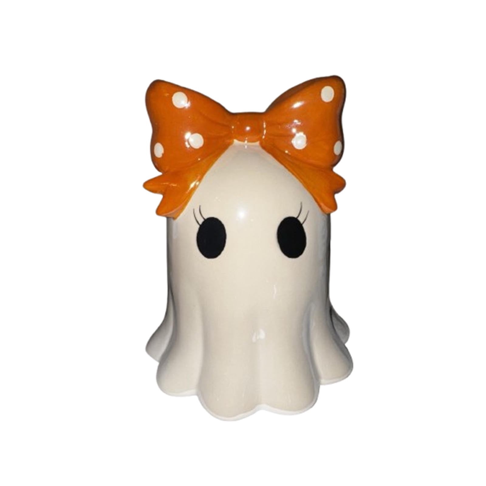 YAMB Halloween Cute Bow Ghost Statue - Halloween Decorations Indoor ...
