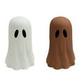 thumbnail image 1 of YAMB Halloween Paper Mache Ghost Tabletop Decorations – White Brown 4in Indoor Spooky Ghost Resin Figurines for Mantel,Shelf,Party Decor,Home Table Centerpieces Tiered Tray Decorations, 1 of 9