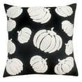 thumbnail image 1 of YAMB Halloween Pumpkins Throw Pillow - Black Pumpkins Embroidered Pillow Thanksgiving Home Party Pumpkin Fall Decoration,18 X 18 Inch Autumn Throw Pillow Bedroom Sofa Cushion Couch Decor, 1 of 6
