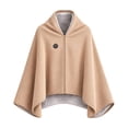 thumbnail image 1 of YAMB Heated Shawl Wrap for Women, Portable USB Wearable Heated Blanket Cape with 3 Heat Settings & Fast Heating, Zip Front Warm Shawl for Home Office Outdoor Winter Use, Apricot, 1 of 7