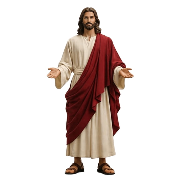 YAMB Jesus Christ 1/6 Scale Figure, Jesus Christ Limited Collectors Edition Figure, Jesus Christ Statue with Open Arms, Hand Painted Jesus Resin Figure for Home Decor and Religious Gifts