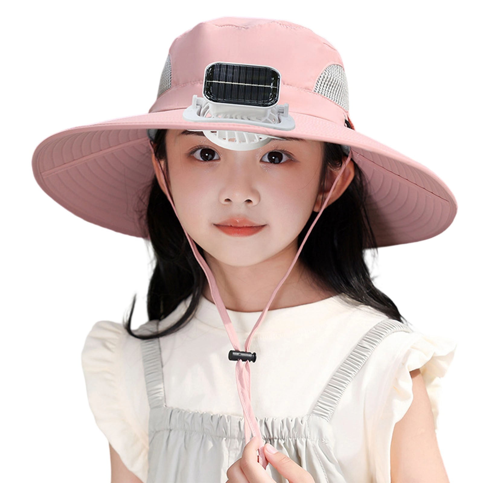 Solar-Powered Fan Sun Hat – Wide Brim, Adjustable, For Fishing, Beach, Outdoor