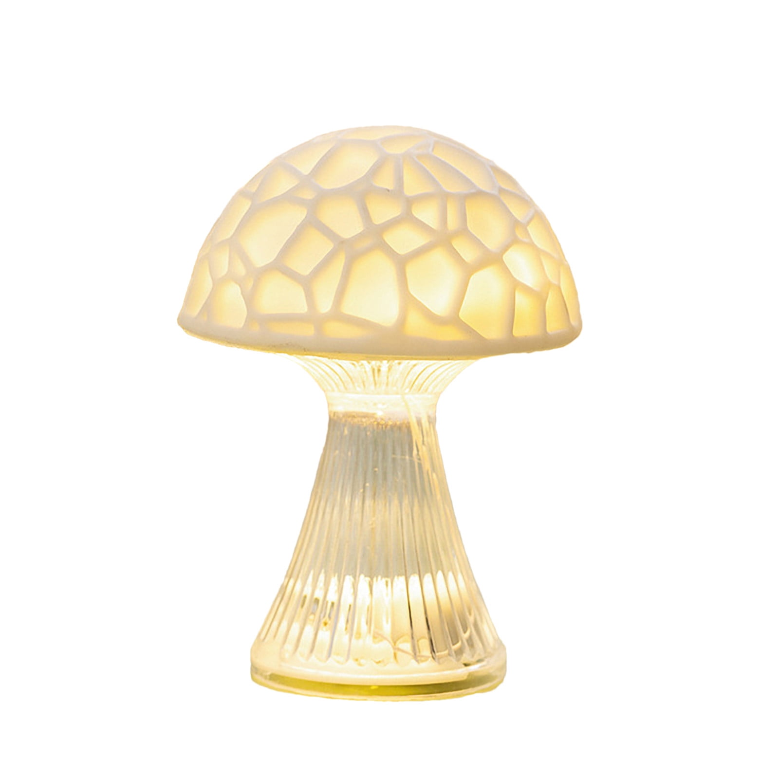 YAMB Mini Mushroom Table Lamp,4 Inch Portable Cordless Small Lamp ...