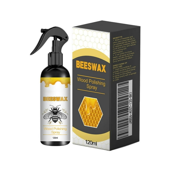 YAMB Natural Beeswax Spray - Beeswax Spray for Furniture Polish and Cleansing - Natural Beeswax Care Spray & Restorer - Beeswax Furniture Polish for Wood,Leather & Furniture Polish,120ML