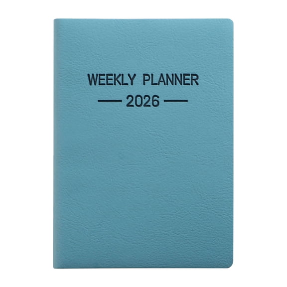 YAMB Pocket Calendar Weekly Planner - 2026 A7 Slim Travel Notebook Organizer,Thick Ink Resistant Monthly Layout,Leather Hardcover Cover Design,For Office Home Purse Scheduling Planning Supplies