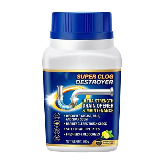 YAMB Powerful Pipe Drain Clog Remover, Fast Acting Sewer Unclogging Cleaner, Grease Hair Paper Blockage Dissolver, Multipurpose Household Cleaner Liquid for Kitchen Sink Bathroom Pipeline