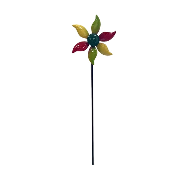 YAMB Rustproof Metal Garden Windmill, Smooth Rotation Outdoor Yard Decor, Sun Resistant Long Lasting Ornament Art Landscape Decoration, Courtyard Balcony Flexible Wind Spinning Craft