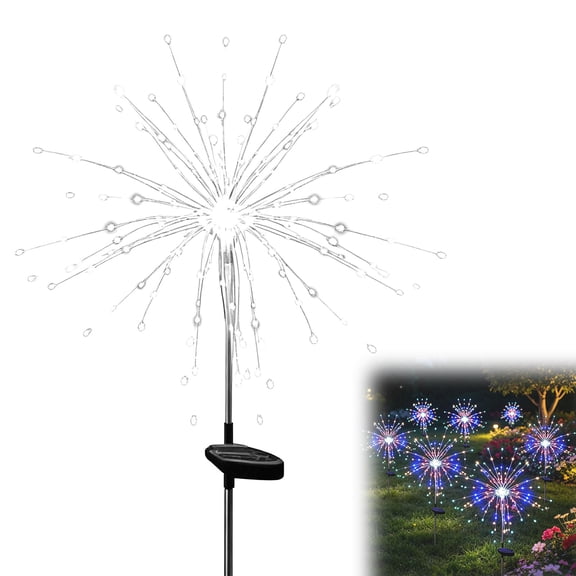 YAMB Solar-Powered Dandelion Fireworks Light, Multicolor Garden Waterproof Decoration Outdoor Fairy Lawn Lamp, Auto Charging Romantic Light for Garden Landscape Yard Patio Decor