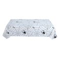 thumbnail image 1 of YAMB Spider Web Tablecloth for Halloween Party Decorations, Plastic Halloween Table Covers 54''x110'' White, Spill-Proof Spider Web Table Cloth for Halloween Decor, 1 of 5