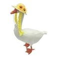 thumbnail image 1 of YAMB Summer Flower Porch Goose Outfits - 23" Cement Statue Lawn Goose Sunflower Hat & Wigs Summer Party Outdoor Decoration,Anti Fade Fun Goose Clothes for Garden Yard and Patio Decor, 1 of 8