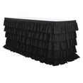 thumbnail image 1 of YAMB Table Skirt Tutu Ruffled Tablecloth for Rectangle Table - 6ft Chiffon Ruffle Table Skirting for Birthday Party Decorations Baby Shower Gradient Ceremony Cake Dessert Table Decorations, 1 of 1