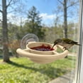 thumbnail image 1 of YAMB Window Suction Cup Bird Feeder, Windproof & Rainproof Strong Adsorption Outdoor Feeding Tray, Easy-fill & Wash Bird Food Container for Indoor Bird Watching & Bird Lovers, Khaki, 1 of 6