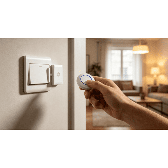 YAMB Wireless Smart Remote Control Switch, No Wiring Easy Install, Energy Saving Light Controller for Bedroom Lamp
