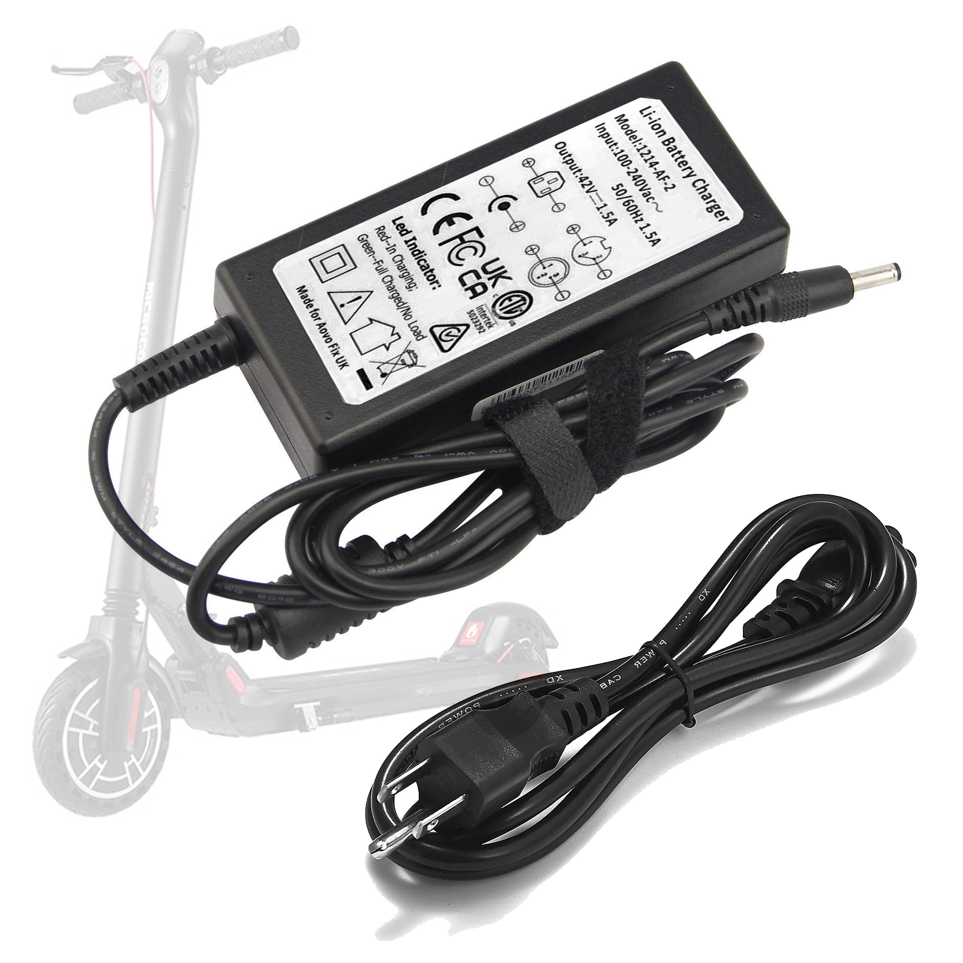 YAMTECH Microgo m5 Electric Scooter Power Charging Adapter Micro Go M5