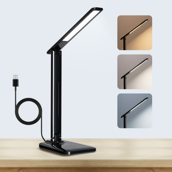 YAMYONE LED Dimmable Touch Control Foldable Eye-Caring Bedside Desk Lamp