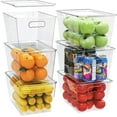 thumbnail image 1 of YAN & HIN Clear Stackable Storage Bins with Lids, Drawer organizer Bins with Handles, Closet Organizers and Storage, Fridge, Pantry, Bathroom organizer Storage Containers, 1 of 7
