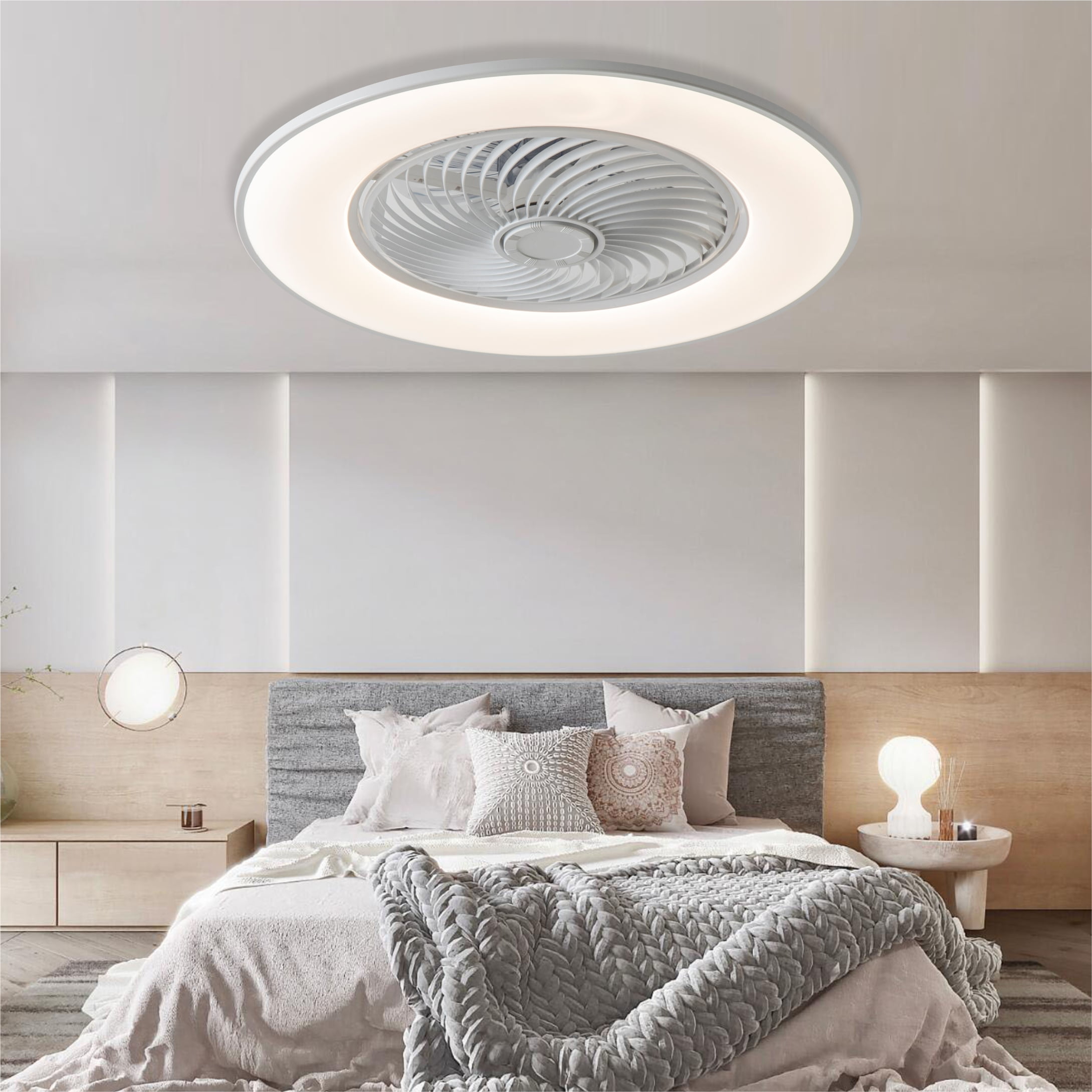 48W Modern Dimmable Led Flush Mount Ceiling Light with Remote