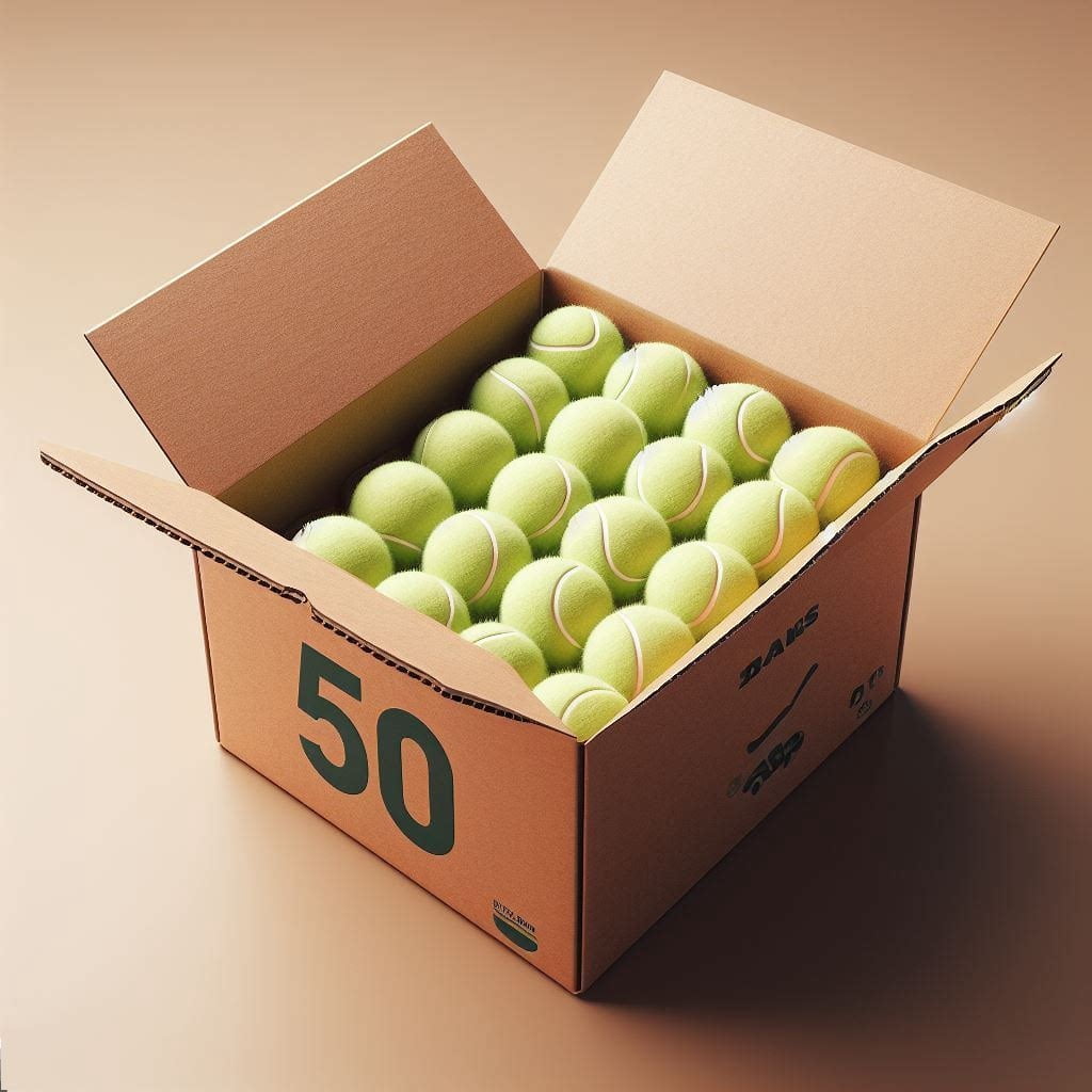 YANCAT 50 Pack Quality Pressurized Tennis Balls Bulk, High Altitude Bounce 1.35m and More Durable.