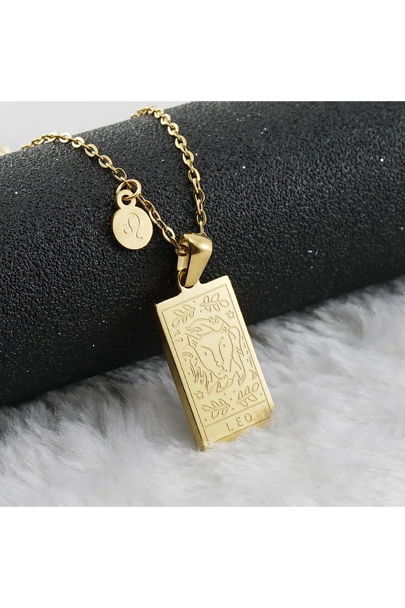 Zodiac Necklace Women Constellation Tarot Card Pendant Gift for Motherday gift Virgo Taurus Scorpio Sagittarius Pisces Leo Libra Gemini Capricorn Cancer Aries Aquarius
