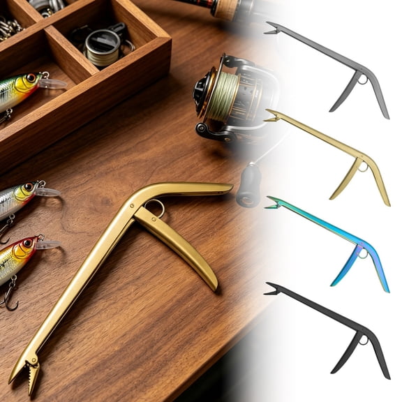 YANDE - 11cm Height Long Fish Hook Remover 11.4in Full Length, Rustproof Metal Fishing Dehooker Tool, Labor Saving Angling Gear for Bass Trout Saltwater Fishing Trip (C)