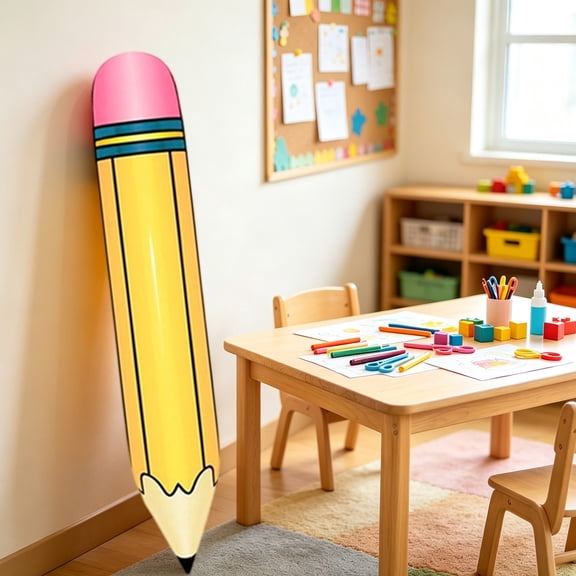 YANDE - 26.8 Inch Inflatable Pencil Balloon - Back to School & Graduation Season Party Decorations Giant Large Blow Up Pencil for Classroom Garden Hanging Photo Prop Birthday (B)