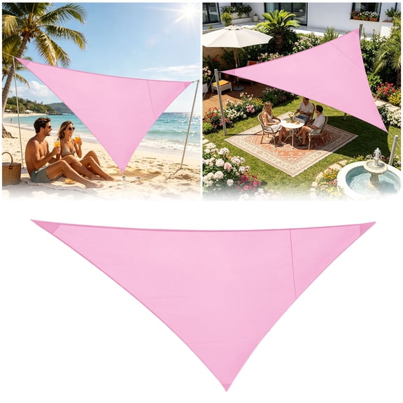 YANDE - 360cm Waterproof Triangle Sun Sail, Durable UV Resistant Shade Canopy, Breathable Awning for Outdoor Patio, Poolside, Backyard (N)