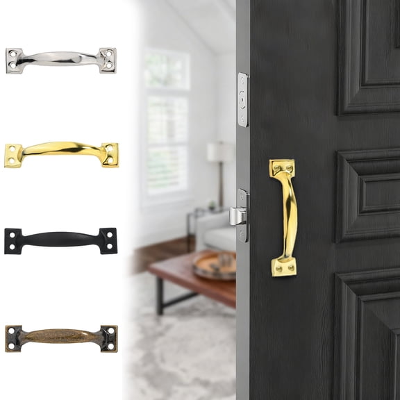 YANDE - 4.7in Retro Tone Furniture Handle, Durable Cast Metal Grab Bar, Traditional Hardware for Doors, Drawers, and Home Renovation (Brown)