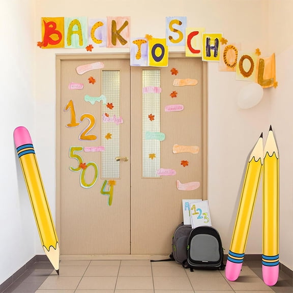 YANDE - 43.3 Inch Inflatable Pencil Balloon - Back to School & Graduation Season Party Decorations Giant Large Blow Up Pencil for Classroom Garden Hanging Photo Prop Birthday (A)