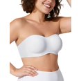 thumbnail image 1 of YANDW Women's Strapless Bandeau Bra Plus Sizes Underwire Seamless Bras White,34B, 1 of 7