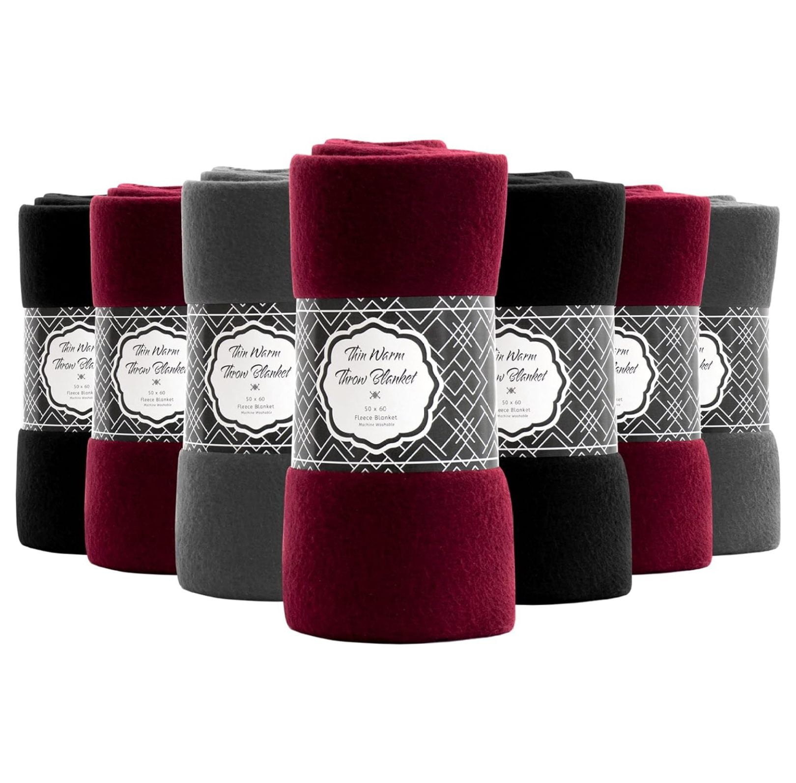 YANFEN Case of 24 Wholesale Super Thin Lightweight Throw Bulk Soft