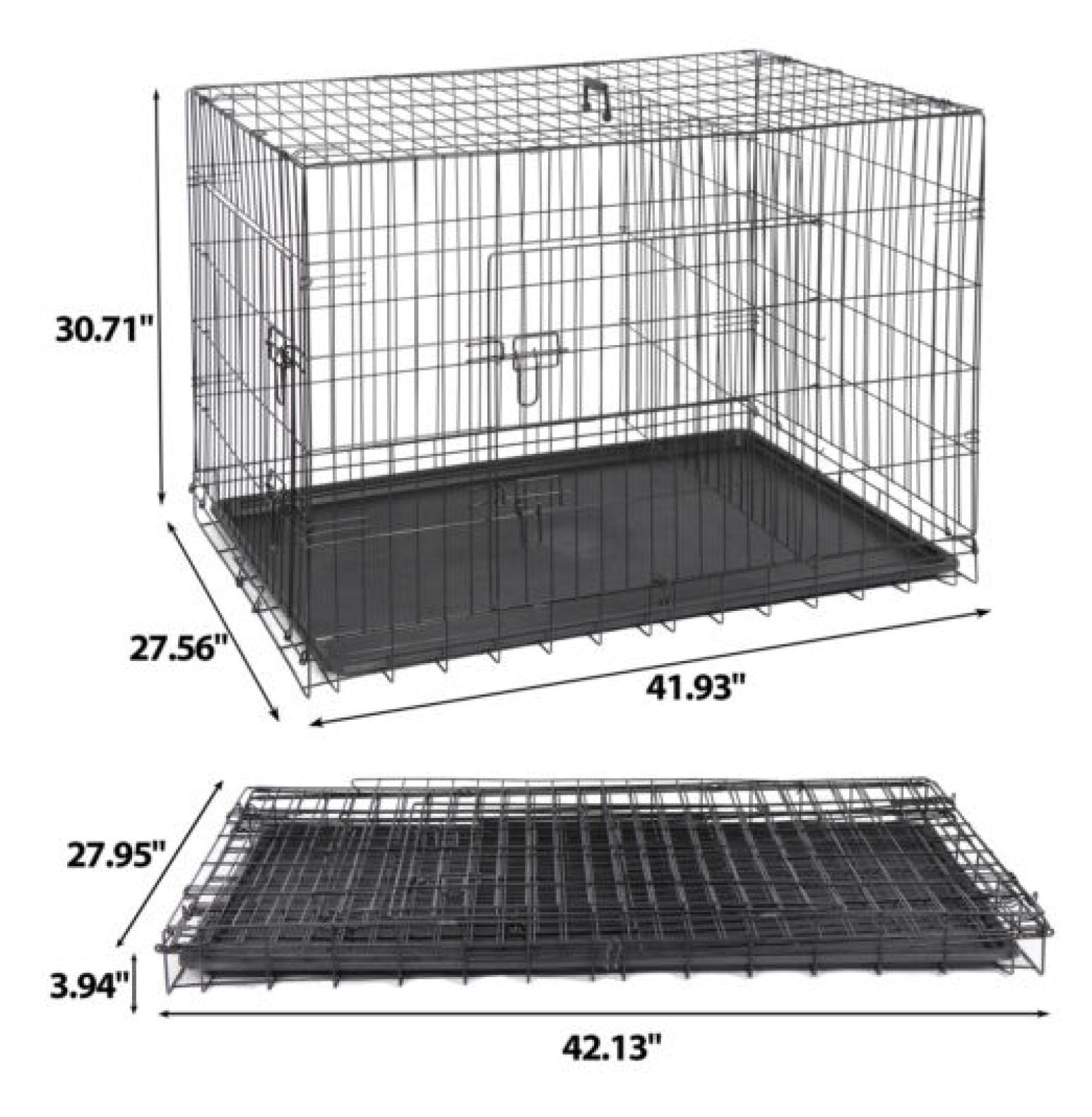 FDW Dog Crate Dog Kennel Cage With Double Door,36 Togo