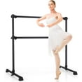 thumbnail image 1 of YANG2 4FT Ballet Barre Portable, Freestanding Double Ballet Barre Height Adjustable with Anti Slip Base, Heavy Duty Stretch Dance Bar for Home Workout Black, 1 of 10